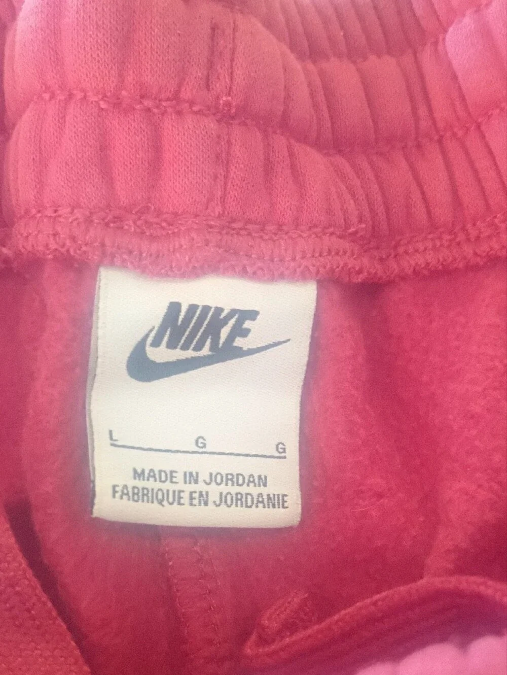 Nike Kids Hot Pink Fleece Joggers with White Logo